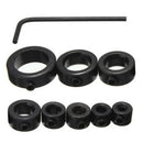 8x Drill Bit Depth Stop Collar Ring Positioner Dowel Shaft Chuck Hex Wrench 3/4/5/6/8/10/12/16mm