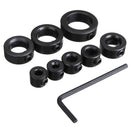 8x Drill Bit Depth Stop Collar Ring Positioner Dowel Shaft Chuck Hex Wrench 3/4/5/6/8/10/12/16mm