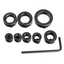 8x Drill Bit Depth Stop Collar Ring Positioner Dowel Shaft Chuck Hex Wrench 3/4/5/6/8/10/12/16mm