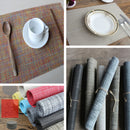Home Dining Table Restaurant Cafe Table Use PVC Solid Insulation Heat Bowl Placemat Dining Pad Western Table Mat Placemat Coffee