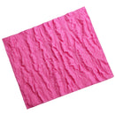 3D Tree Bark Shape Silicone Fondant Mould Cake Ice Paste Snack Mold Tool Pink 19*15.5*1cm