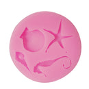 3D Shell Pattern Princess Silicone Fondant Mould Cake Ice Paste Mold Tool Pink