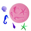 3D Shell Pattern Princess Silicone Fondant Mould Cake Ice Paste Mold Tool Pink