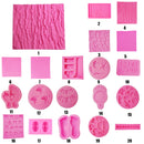 3D Rose Flowers Silicone Fondant Mould Cake Ice Paste Mold Kitchen Baking Tool Pink