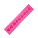 3D Rose Flowers Silicone Fondant Mould Cake Ice Paste Mold Kitchen Baking Tool Pink