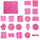 3D Rose Flowers Silicone Fondant Mould Cake Ice Paste Mold Kitchen Baking Tool Pink