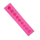 3D Rose Flowers Silicone Fondant Mould Cake Ice Paste Mold Kitchen Baking Tool Pink