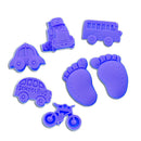 3D Transportation Silicone Fondant Mould Cake Ice Paste Mold Tool 8.5*8.5*1.1CM