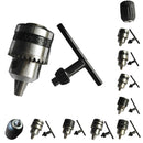 Durable Reliable Steel Drill Chuck With Key Adapter Woodworking Tool 1.5-13mm