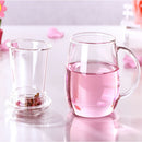 Glass Tea Infuser Cup with Tea Strainer and Lid Durable Heat-resistant