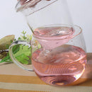 Glass Tea Infuser Cup with Tea Strainer and Lid Durable Heat-resistant