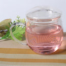 Glass Tea Infuser Cup with Tea Strainer and Lid Durable Heat-resistant