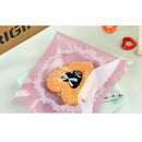 Pack of 100PCS Self Adhesive Cellophane Jewelry Holder Cookie Birthday Cookies Candy Holder Xmas Gift Bag Party Supplies 7x7cm Pink