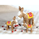 Set of 3PCS Micro Landscape Decorations Kids Room Decor Mini Resin Animal Garden DIY Ornaments Little Donkey