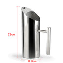Home Cafe Restaurant Use Easy Clean Water Pitcher Stainless Steel Ice Guard Jar Container Drink Pot 2L Silver