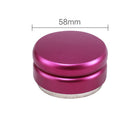 Home Kitchen Tool Rust Resistant Adjustable Grip Coffee Tamper Stainless Steel Base Purple 3-Angled Slopes