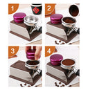 Home Kitchen Tool Rust Resistant Adjustable Grip Coffee Tamper Stainless Steel Base Purple 3-Angled Slopes