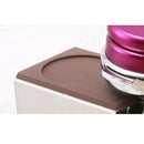 Home Kitchen Tool Rust Resistant Adjustable Grip Coffee Tamper Stainless Steel Base Purple 3-Angled Slopes