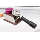 Home Kitchen Tool Rust Resistant Adjustable Grip Coffee Tamper Stainless Steel Base Purple 3-Angled Slopes