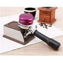 Home Kitchen Tool Rust Resistant Adjustable Grip Coffee Tamper Stainless Steel Base Purple 3-Angled Slopes