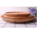 Fashionable Smooth Surface Wooden Oak Plate Food Fruit Snacks Serving Tray Food Dish Snacks Platter Kitchenware Size L