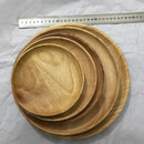 Fashionable Smooth Surface Wooden Oak Plate Food Fruit Snacks Serving Tray Food Dish Snacks Platter Kitchenware Size L