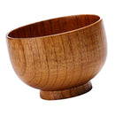 Kitchen Antique Style Wooden bowl hand made Rice Soup Salad Kids Bowl S