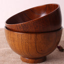 Kitchen Antique Style Wooden bowl hand made Rice Soup Salad Kids Bowl S