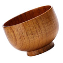 Kitchen Antique Style Wooden bowl hand made Rice Soup Salad Kids Bowl S