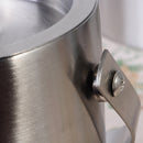 2L Capacity Compact Double Walled Stainless Steel Ice Bucket Wine Drink Cooler With Lid Bar Party Supplies Silver