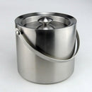 3L Capacity Compact Double Walled Stainless Steel Ice Bucket Wine Drink Cooler With Lid Bar Party Supplies Silver