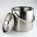 3L Capacity Compact Double Walled Stainless Steel Ice Bucket Wine Drink Cooler With Lid Bar Party Supplies Silver