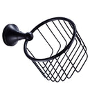 Bath Accessories Oil Rubbed Bronze Finish Toilet Paper Roll Holder Basket Tissue Basket Black