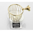 Wall Mounted Toilet Paper Holder Tissue Wire Basket Oil Rubbed Gold-plated