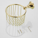Wall Mounted Toilet Paper Holder Tissue Wire Basket Oil Rubbed Gold-plated