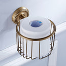 Oil Rubbed Light Copper Wall Mounted Toilet Paper Roll Holders Paper Basket for Bathroom with Pattern Base