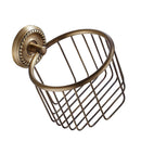 Oil Rubbed Light Copper Wall Mounted Toilet Paper Roll Holders Paper Basket for Bathroom with Pattern Base