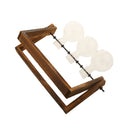 Home Bedroom Balcony Wedding Floral Display Modern Glass Tabletop Plant Bonsai Decorative Flower Vase With Wooden Tray 3