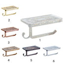 Home Bathroom Balcony Tool Toilet Paper Dispenser Roll Toilet Paper Tissue Holder With Shelf White