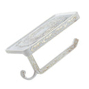 Home Bathroom Balcony Tool Toilet Paper Dispenser Roll Toilet Paper Tissue Holder With Shelf White