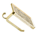 Home Bathroom Balcony Tool Toilet Paper Dispenser Roll Toilet Paper Tissue Holder With Shelf Gold