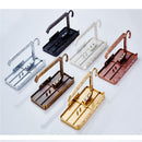 Home Bathroom Balcony Tool Toilet Paper Dispenser Roll Toilet Paper Tissue Holder With Shelf Rose Gold
