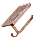 Home Bathroom Balcony Tool Toilet Paper Dispenser Roll Toilet Paper Tissue Holder With Shelf Rose Gold