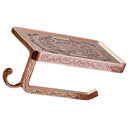 Home Bathroom Balcony Tool Toilet Paper Dispenser Roll Toilet Paper Tissue Holder With Shelf Rose Gold
