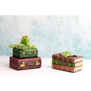 Resin Retro Suitcase Succulent Plant Flower Bed Pot Garden Planter Container