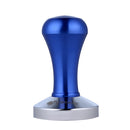 Stainless Steel Flat Base Aluminum Coffee Tamper Coffee Bean Handle Press Tool Coffee Maker Accessory Blue