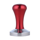 Stainless Steel Flat Base Aluminum Coffee Tamper Coffee Bean Handle Press Tool Coffee Maker Accessory Red