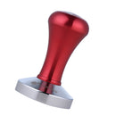 Stainless Steel Flat Base Aluminum Coffee Tamper Coffee Bean Handle Press Tool Coffee Maker Accessory Red