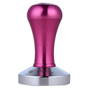 Stainless Steel Flat Base Aluminum Coffee Tamper Coffee Bean Handle Press Tool Coffee Maker Accessory Rose Red