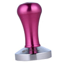 Stainless Steel Flat Base Aluminum Coffee Tamper Coffee Bean Handle Press Tool Coffee Maker Accessory Rose Red